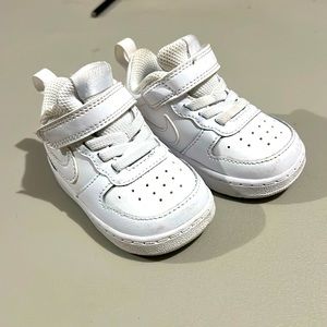 Nike all white baby size 4c -gently used!
